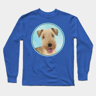 Lakeland Terrier Painting - Cute Original Dog Art Long Sleeve T-Shirt